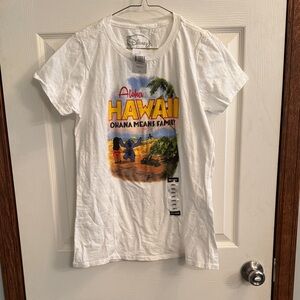 Disney White Logo Cotton Tee Lilo and Stitch NWT